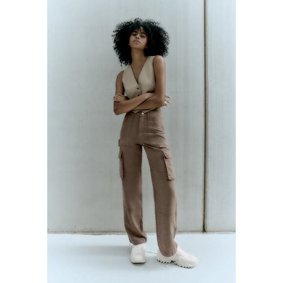 Zara Relaxed Fit Cargo Pants - Picture 1 of 6